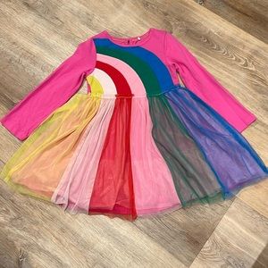 3-4y Tickled Pink Rainbow 🌈 Rainbow Tulle Dress